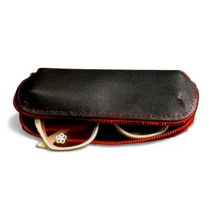 کیف عینک چرم گاوی مدل آونگ